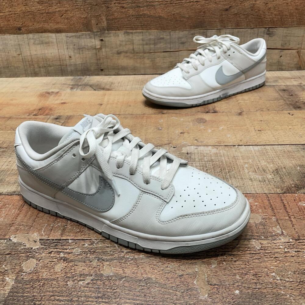 Nike Dunk Low Shoes Mens Size 12 46 White Leather Casual Sneaker DV0831-106